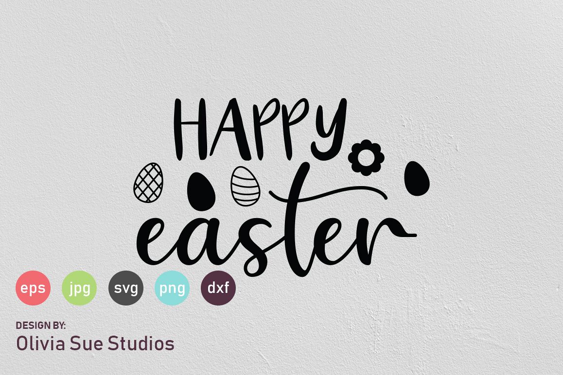 Happy Easter SVG Cut File example image 1
