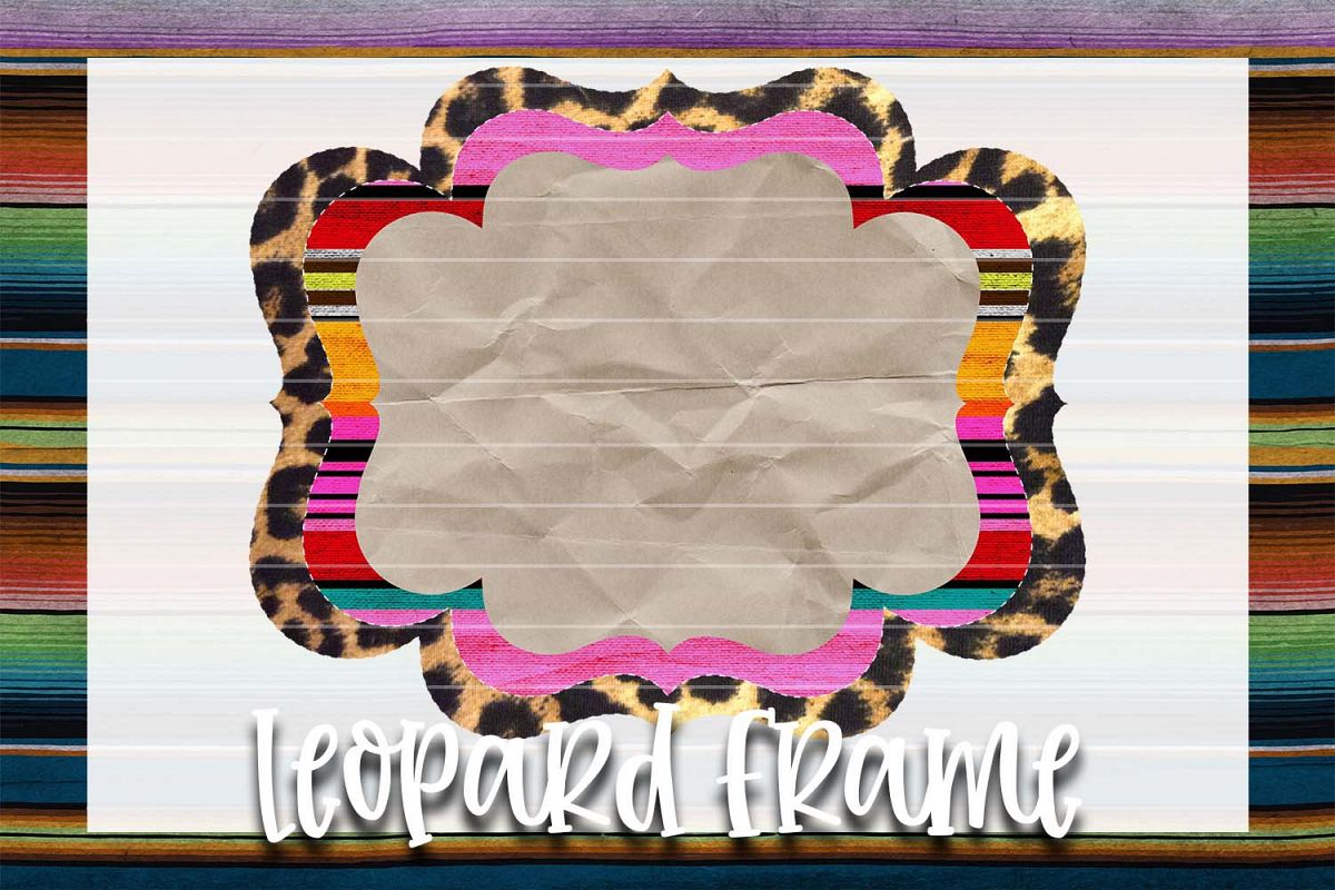 Serape & Leopard Frame Background Element example image 1