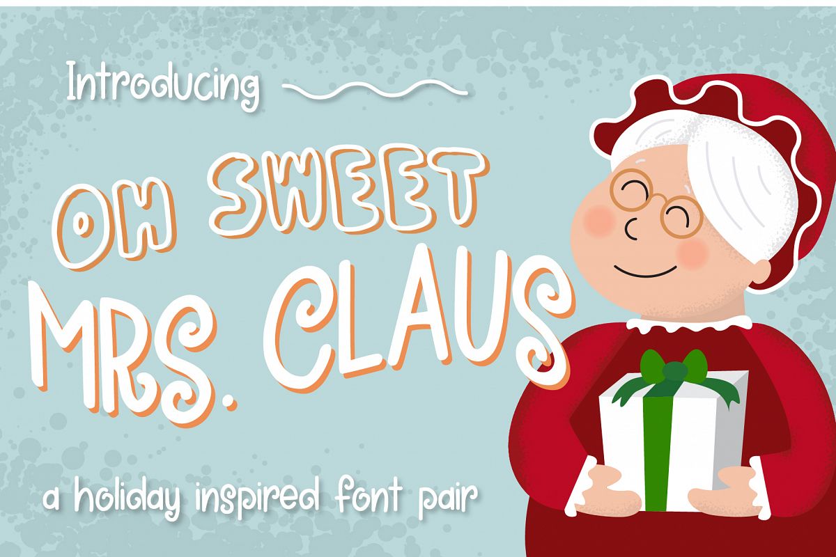 Oh Sweet Mrs. Claus Font Duo example image 1