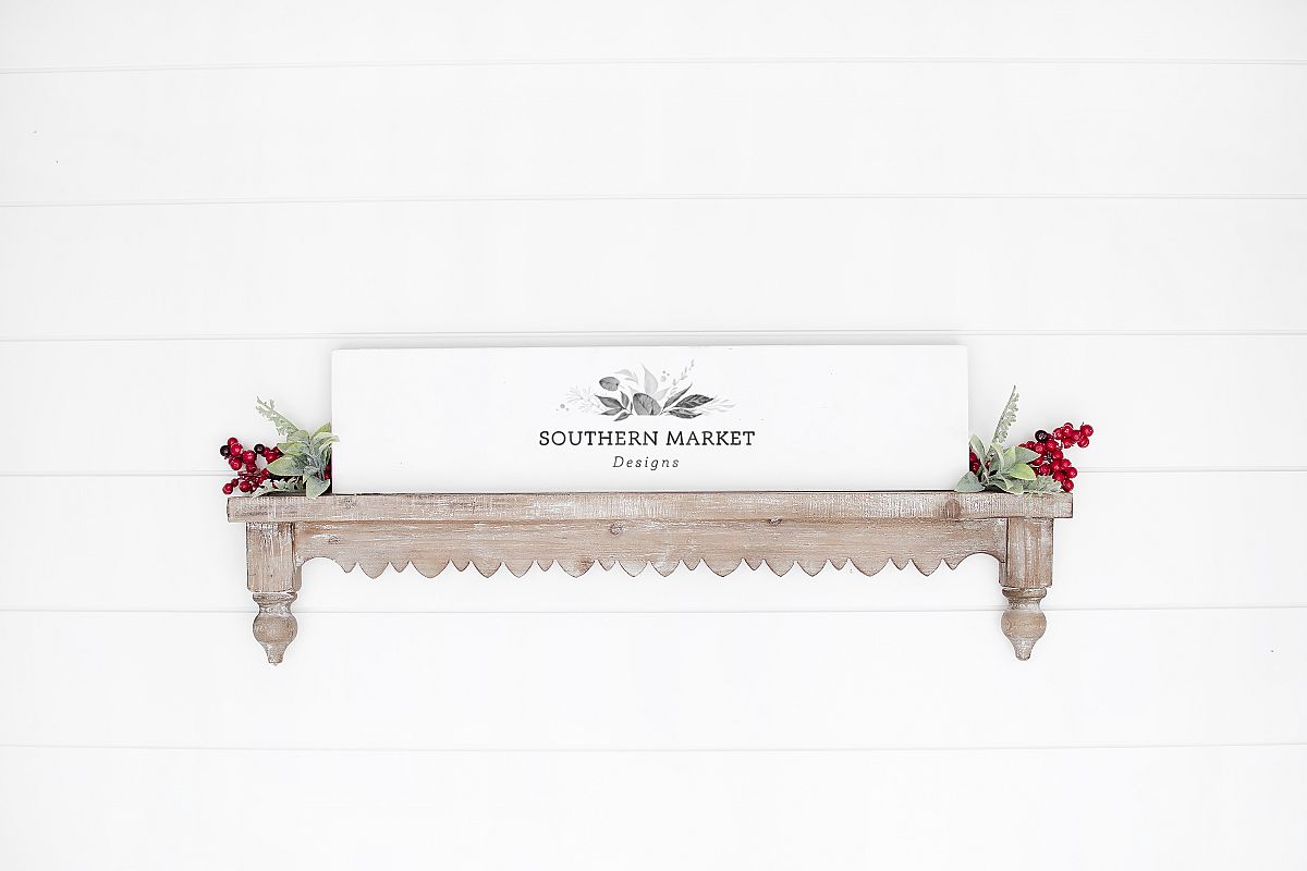 Christmas 6x24 Wood Sign Mock Up Styled Photography example image 1