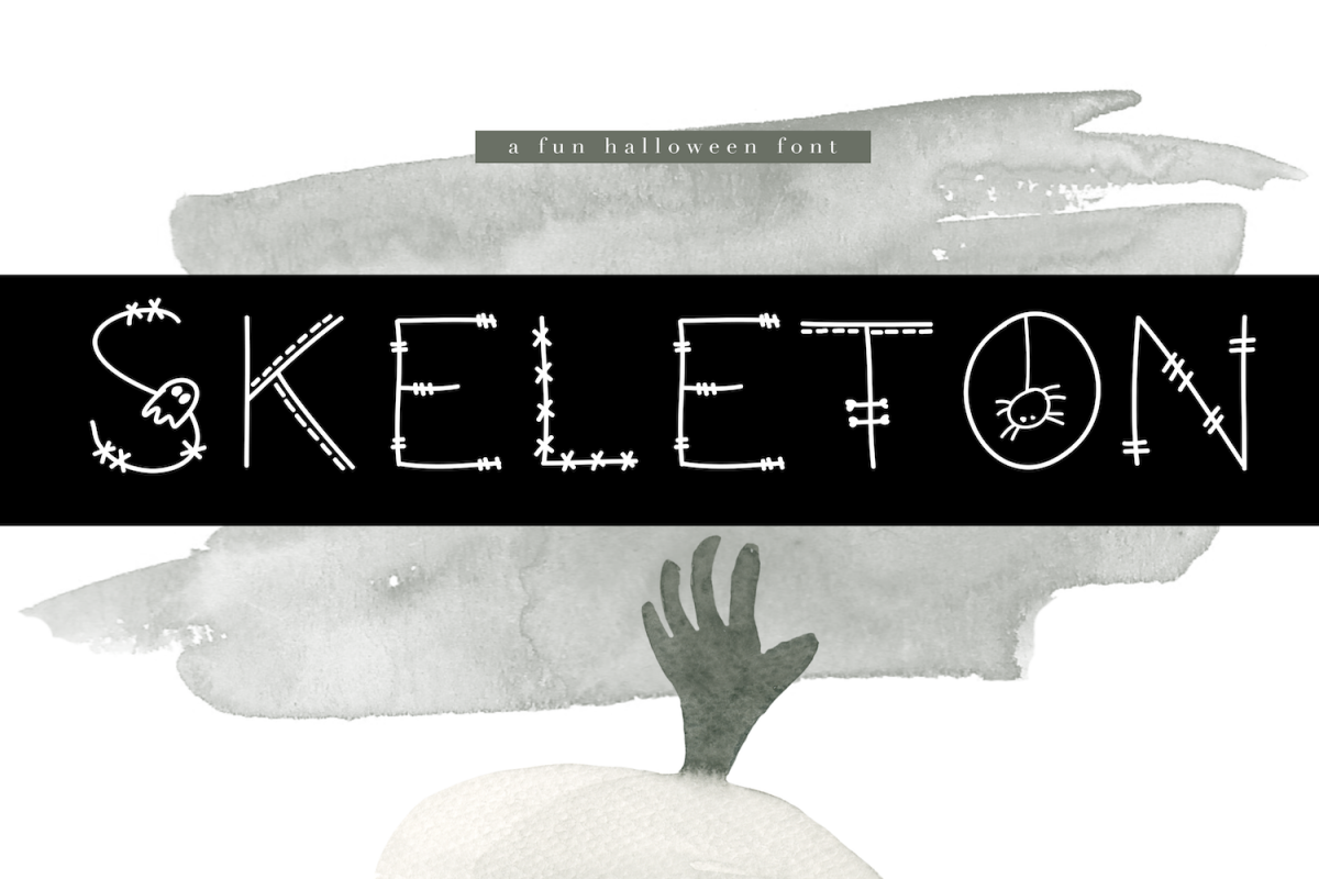 Skeleton - A Fun Halloween Font example image 1