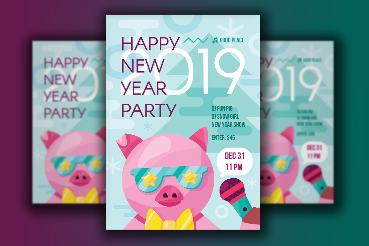2019 Happy New Year Poster example image 1