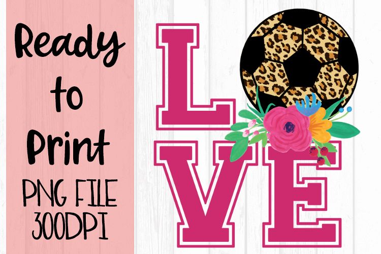 Love Leopard Soccer Ready to Print example image 1