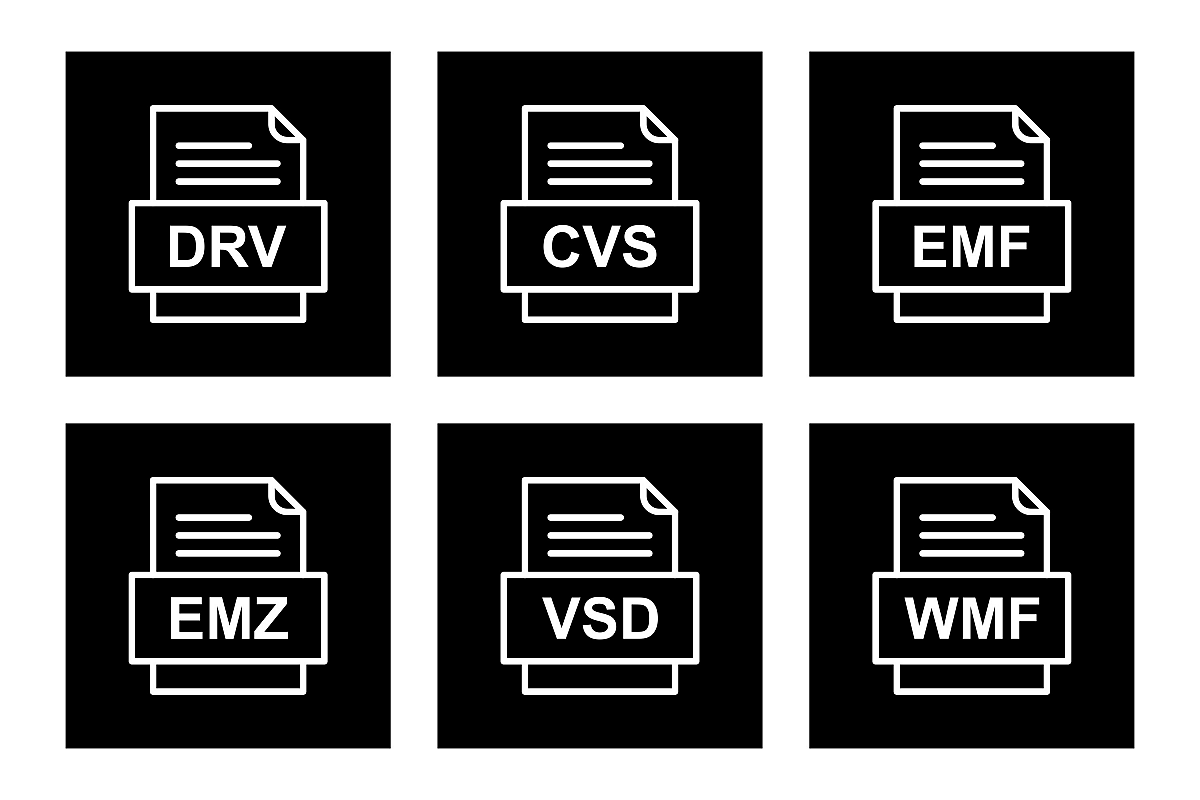 Set Of File Formats Icons example image 1
