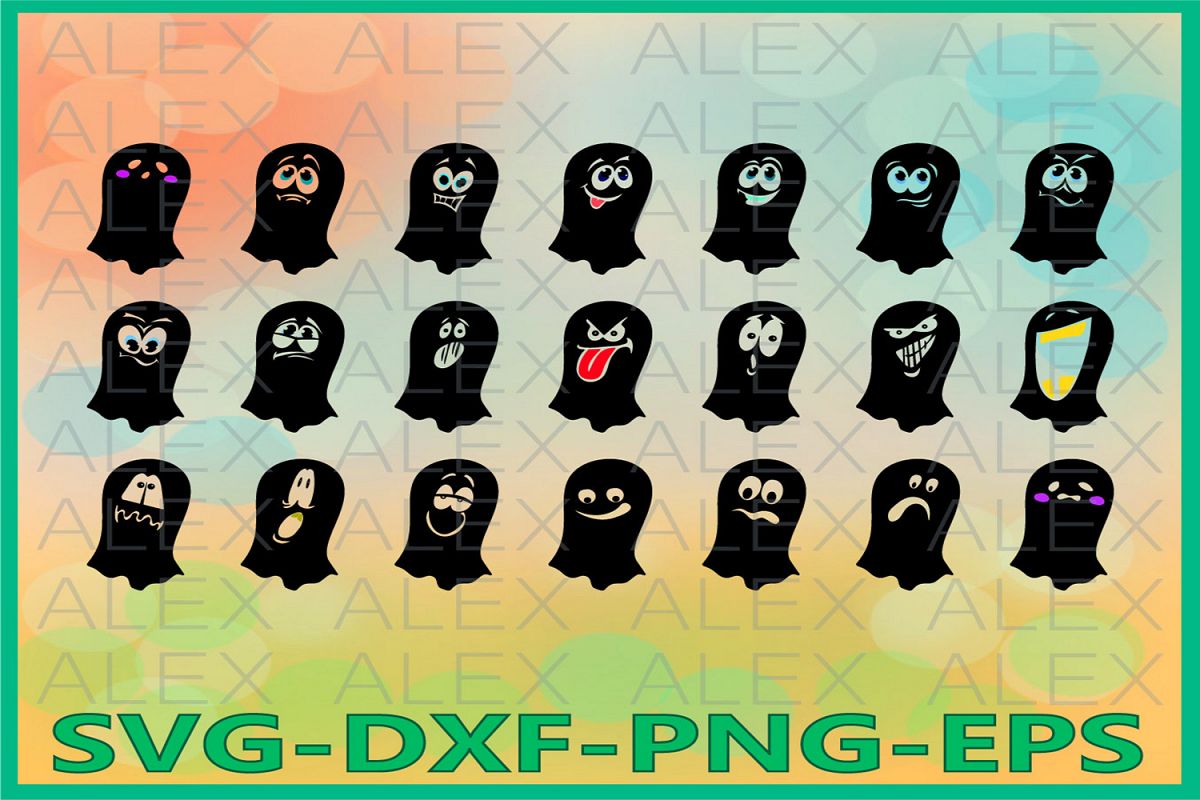 Ghost Svg, Ghosts Clipart, Halloween Svg Silhouettes example image 1
