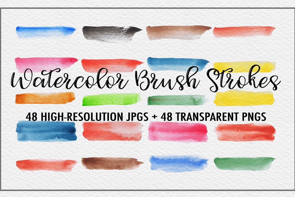 Watercolor Brush Strokes example image 1