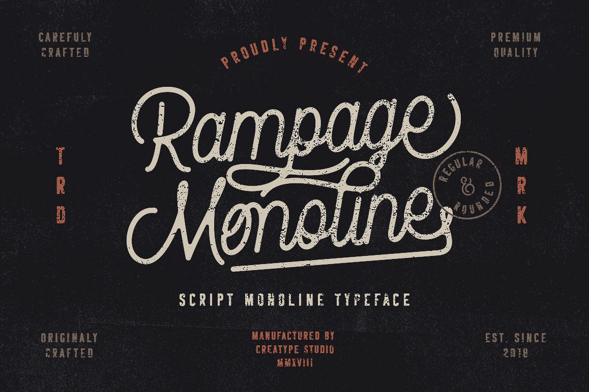 Rampage Monoline Script example image 1