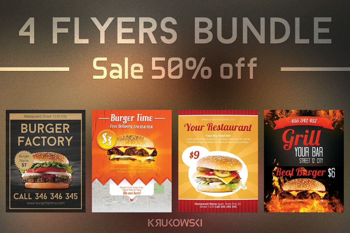 Burger Flyers Bundle example image 1