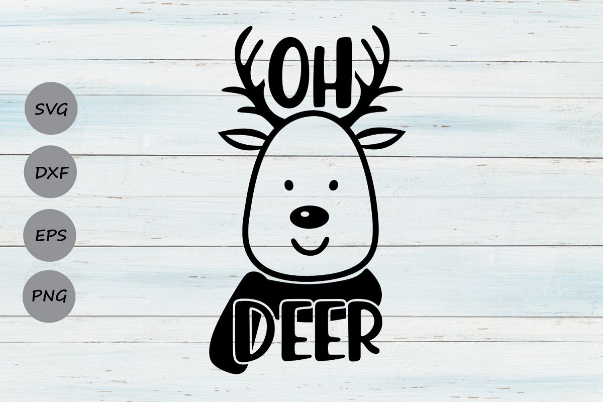 Oh Deer Svg, Christmas Svg, Deer Svg, Reindeer Svg, Winter. example image 1