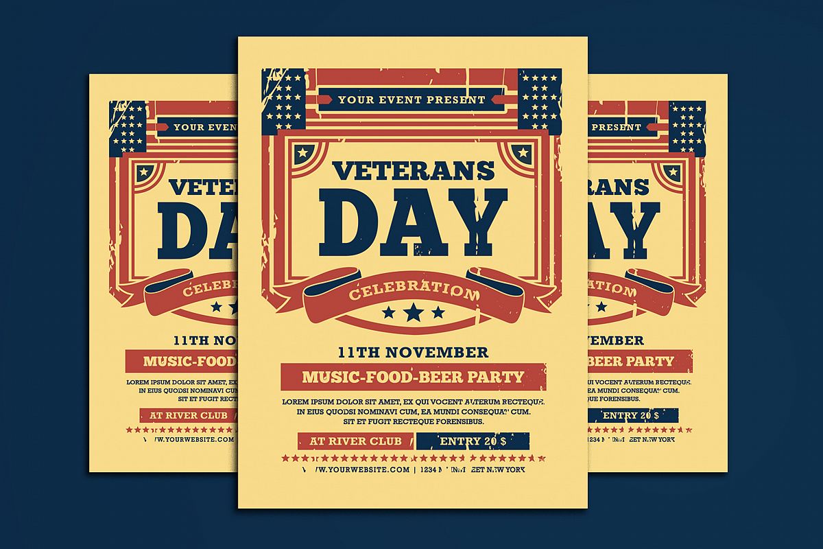 Veterans Day Flyer example image 1