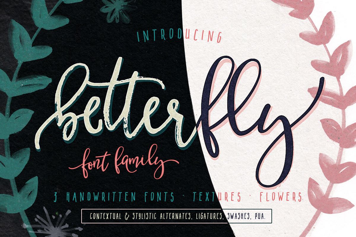 BetterFly - 3 modern fonts & swashes example image 1
