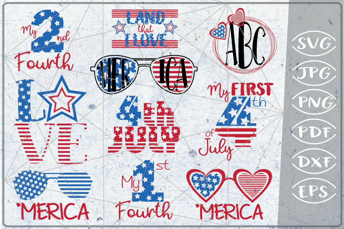 Patriotic Bundle 4th of July Independence Day Sublimation example image 1