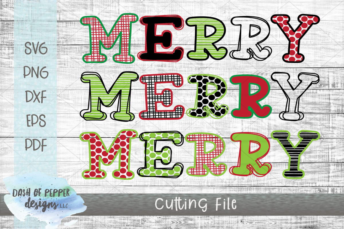 Merry Merry Merry SVG - A Christmas SVG example image 1