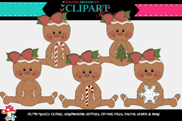 Christmas Gingy Girls 2 example image 1
