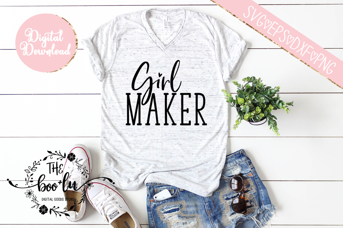 Girl Maker SVG DXF PNG EPS Cutting Files example image 1