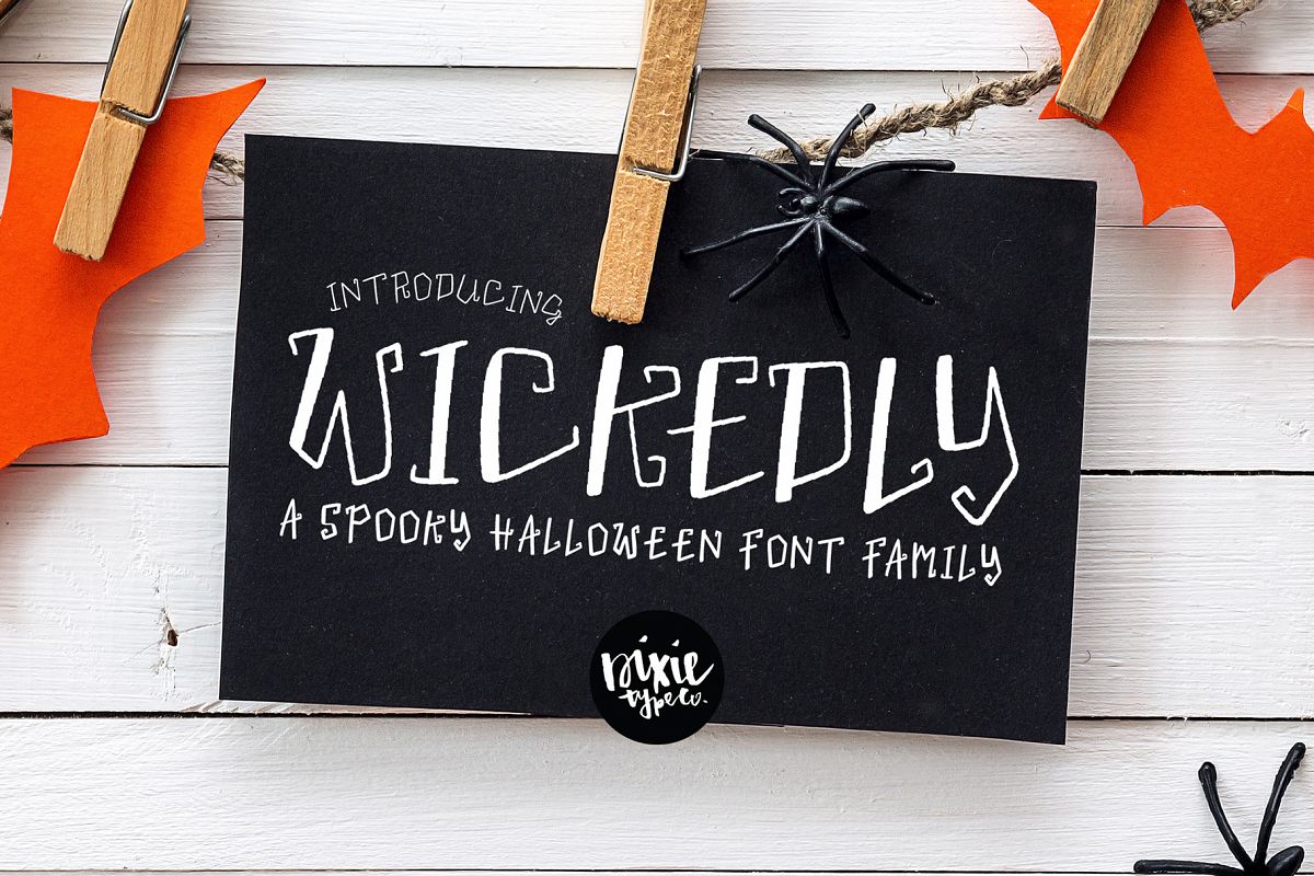 "Wickedly" a Decorative Halloween OTF Font Family example image 1