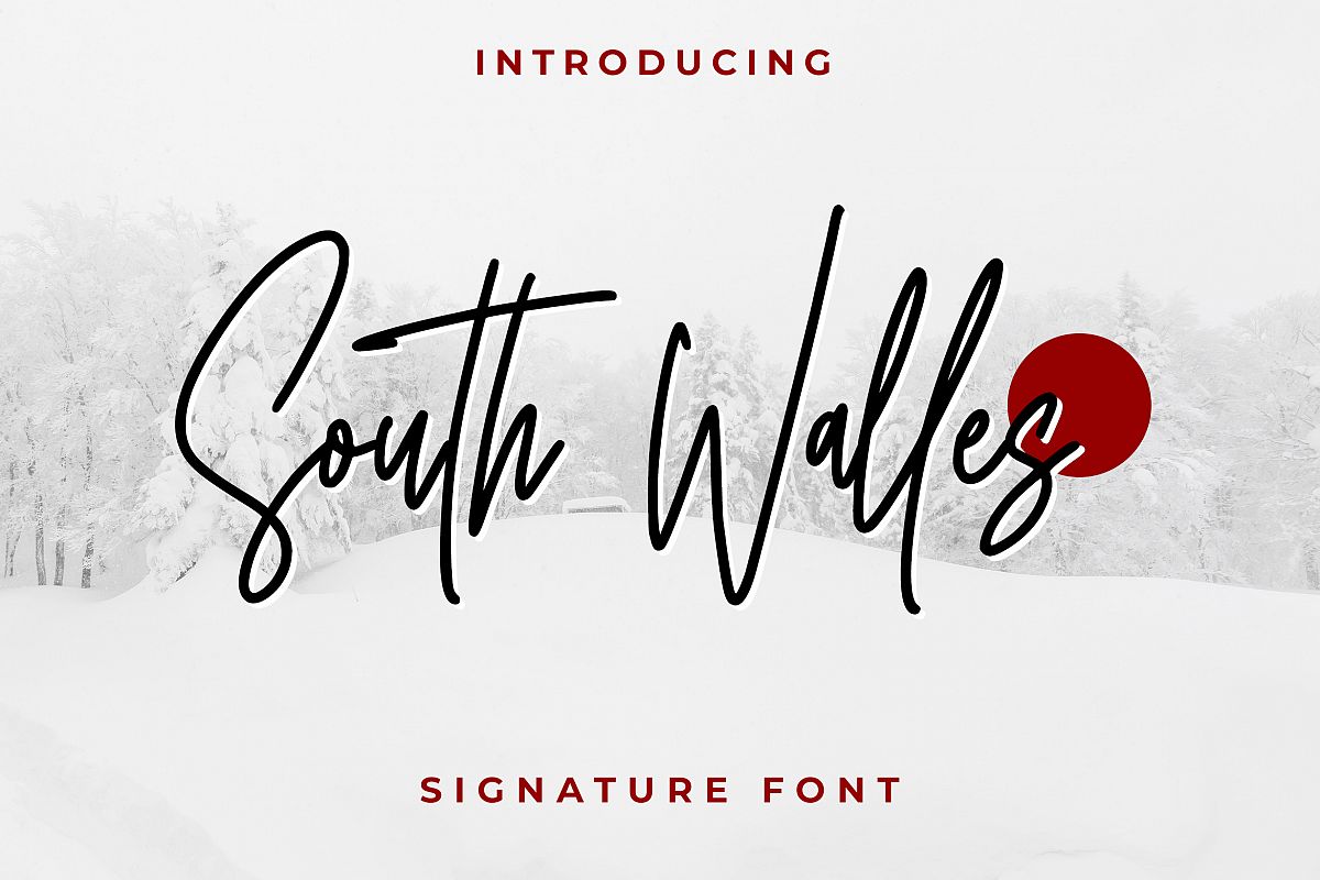 South Walles Signature Font example image 1