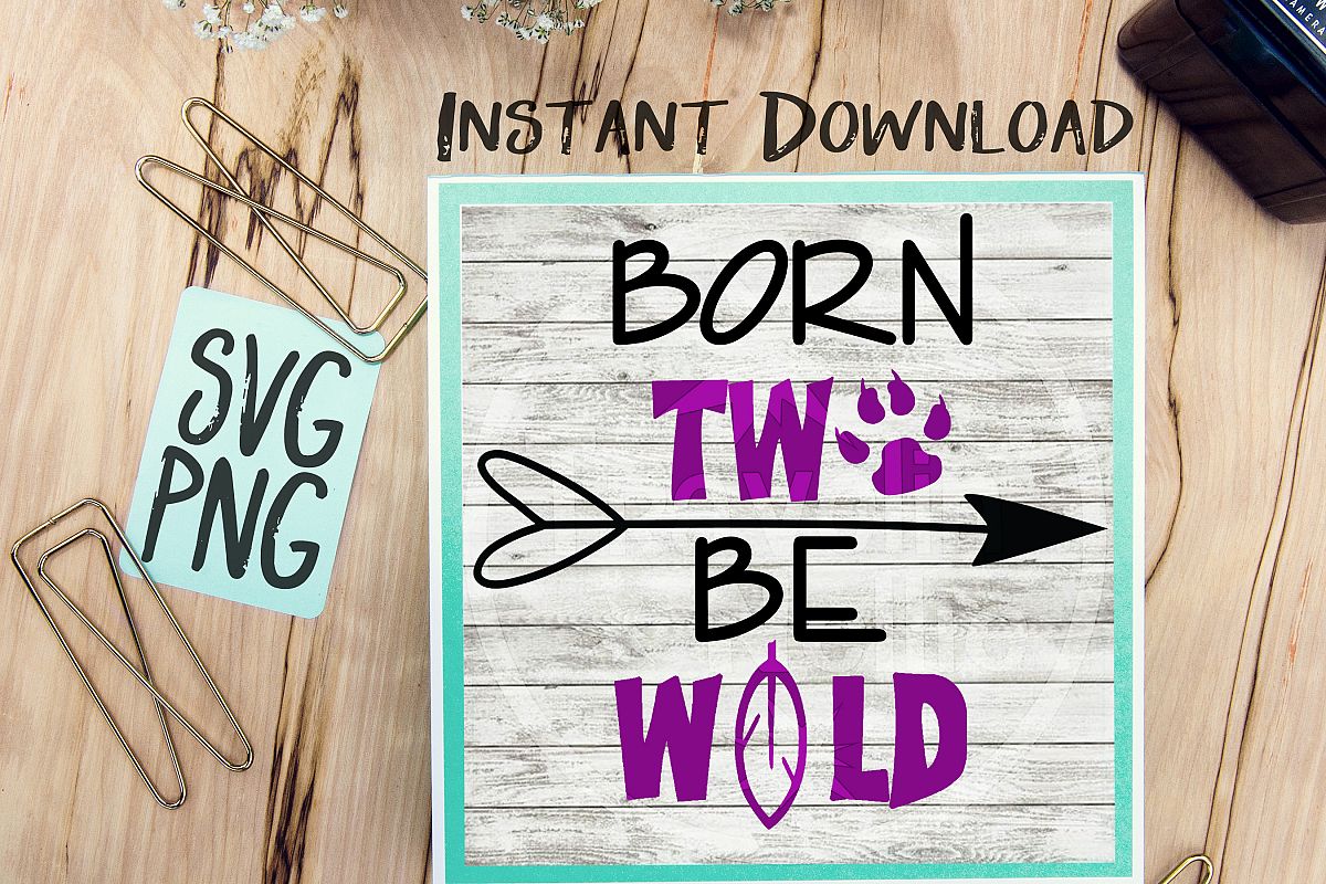 Born Two Be Wild SVG Image Design for Vinyl Cutters Print DIY Design Brother Cricut Cameo Cutout example image 1