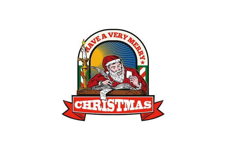 Santa Claus Father Christmas Writing Letter example image 1