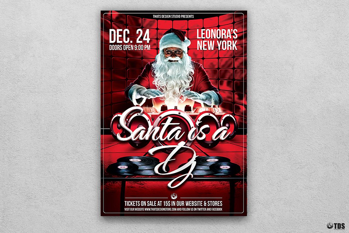 Santa is a DJ Flyer Template example image 1