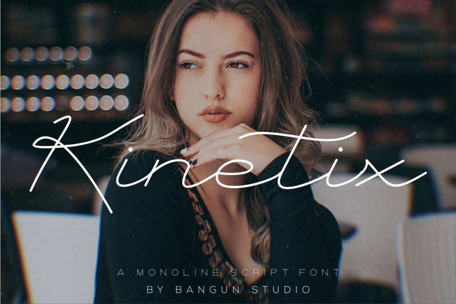 Kinetix - A Monoline Script Font example image 1