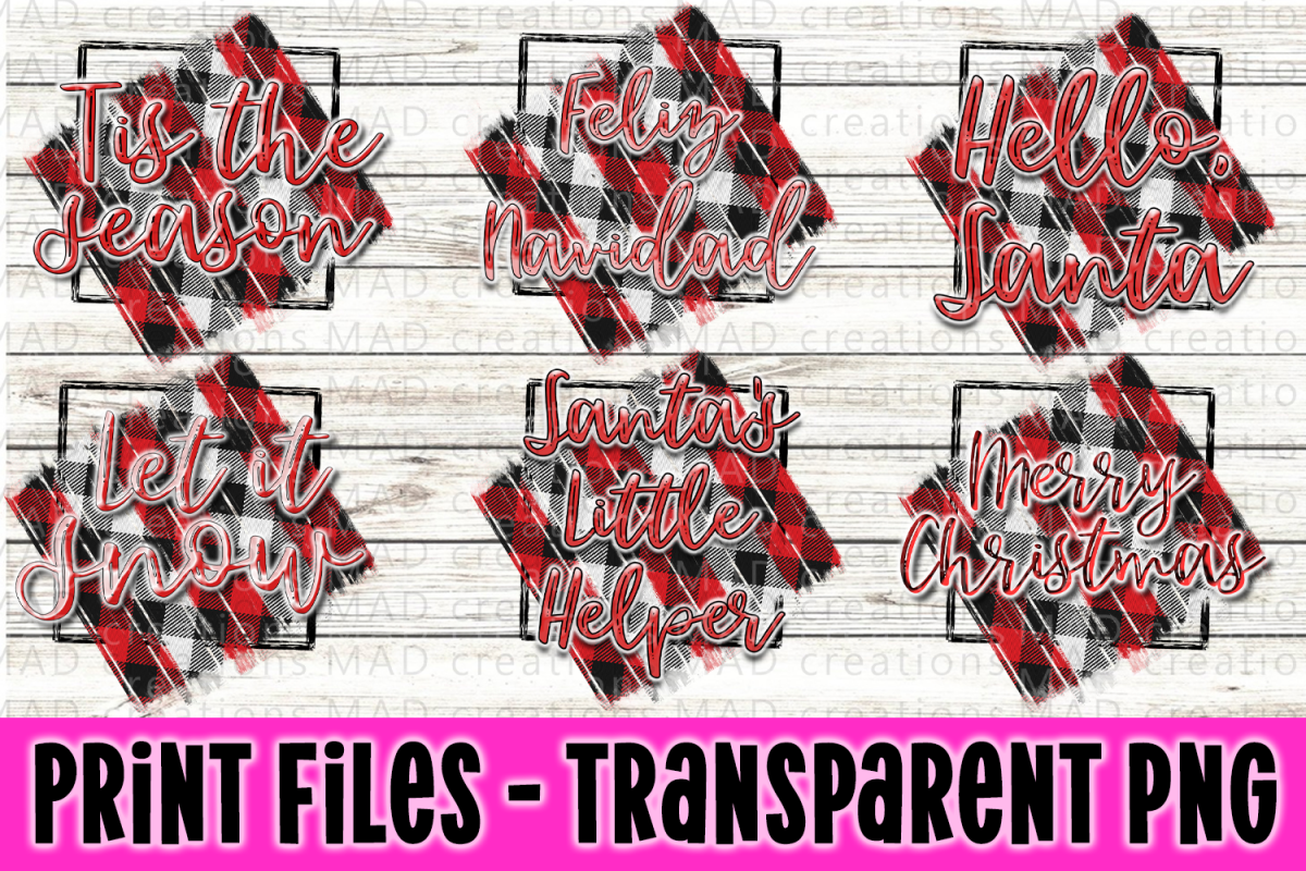 6 PNG Christmas Paint Strokes Stripes - Print File example image 1
