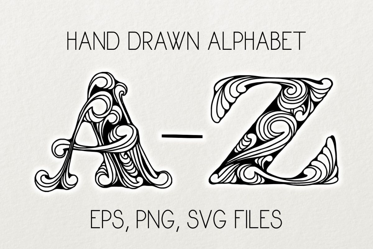 Alphabet clipart & vector example image 1