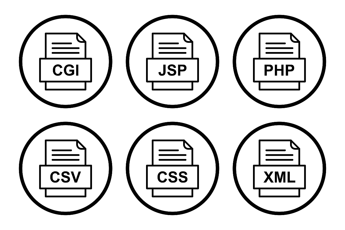 Set Of File Formats Icons example image 1