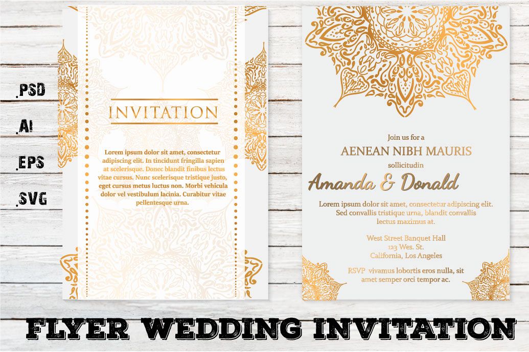 Flyer Wedding Invitation Template example image 1