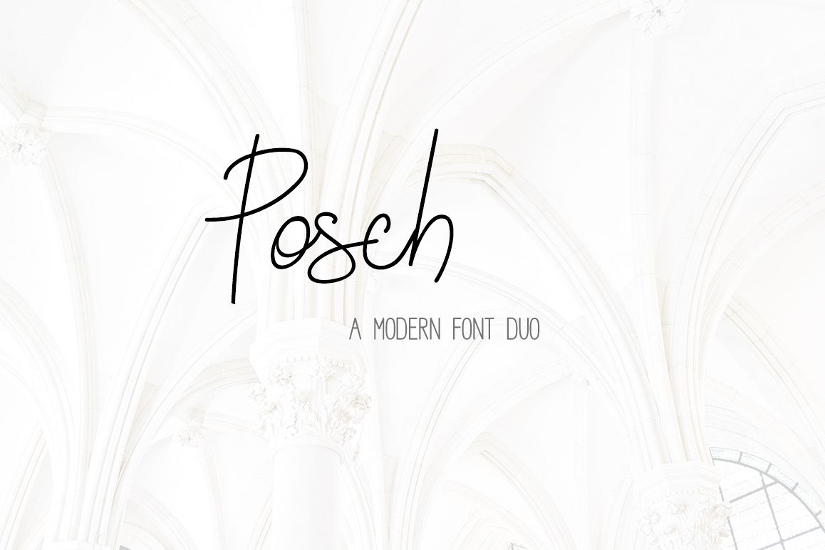 FONT DUO Handwritten Cursive handwriting Script - Posch example image 1