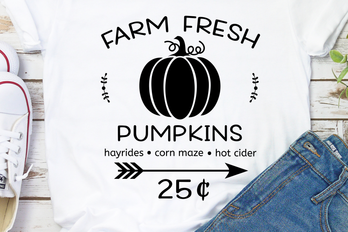 Farm Fresh Pumpkins Svg, Pumpkin Patch Sign Svg example image 1