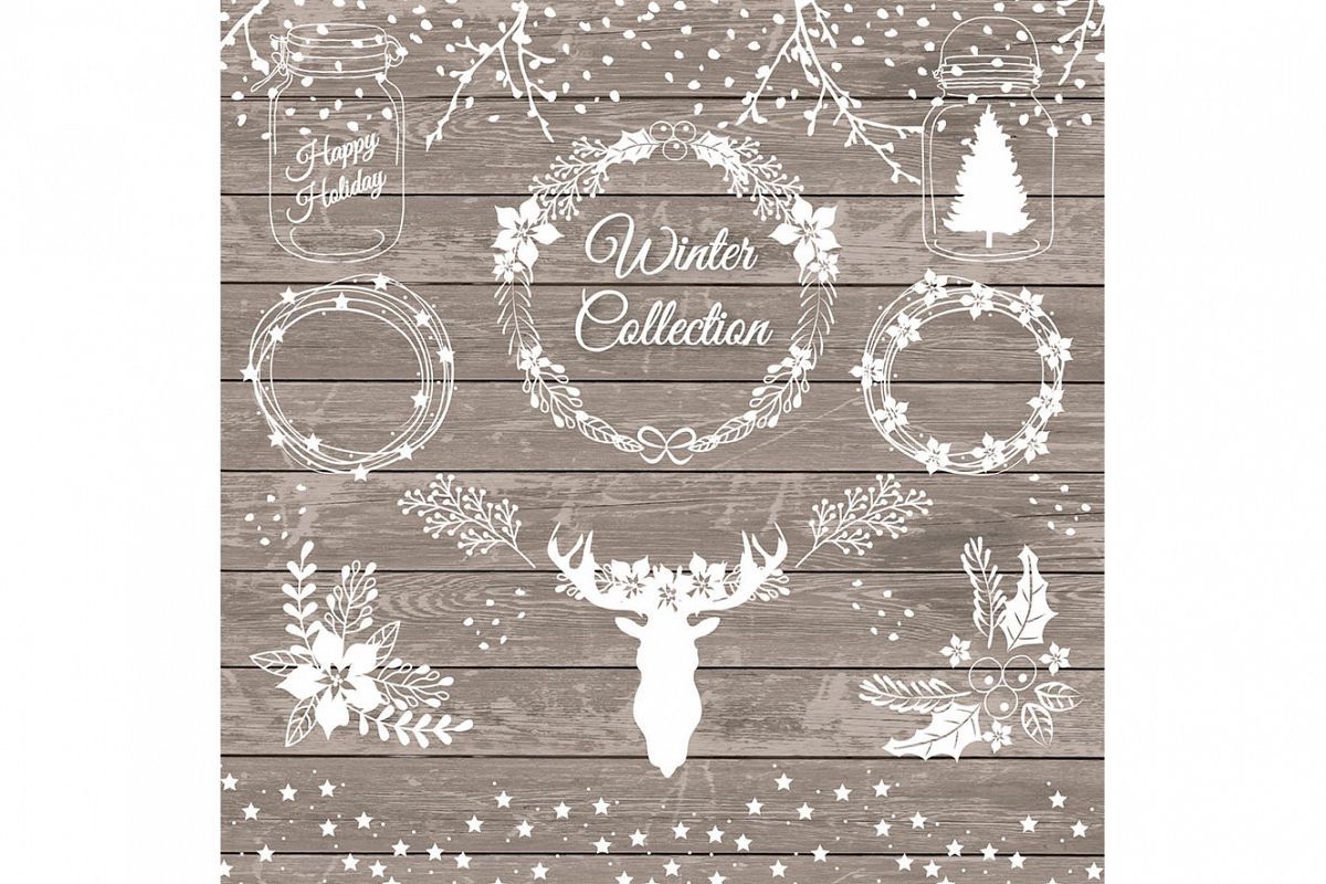 Vector rustic christmas 1 example image 1