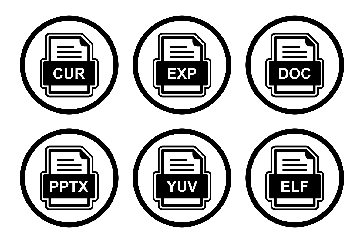 Set Of File Formats Icons example image 1