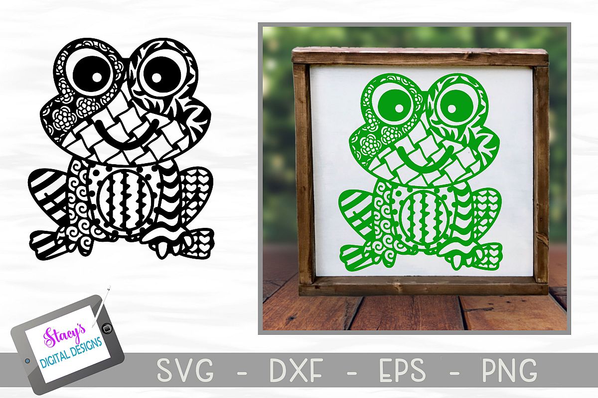 Frog SVG with Doodle patterns example image 1