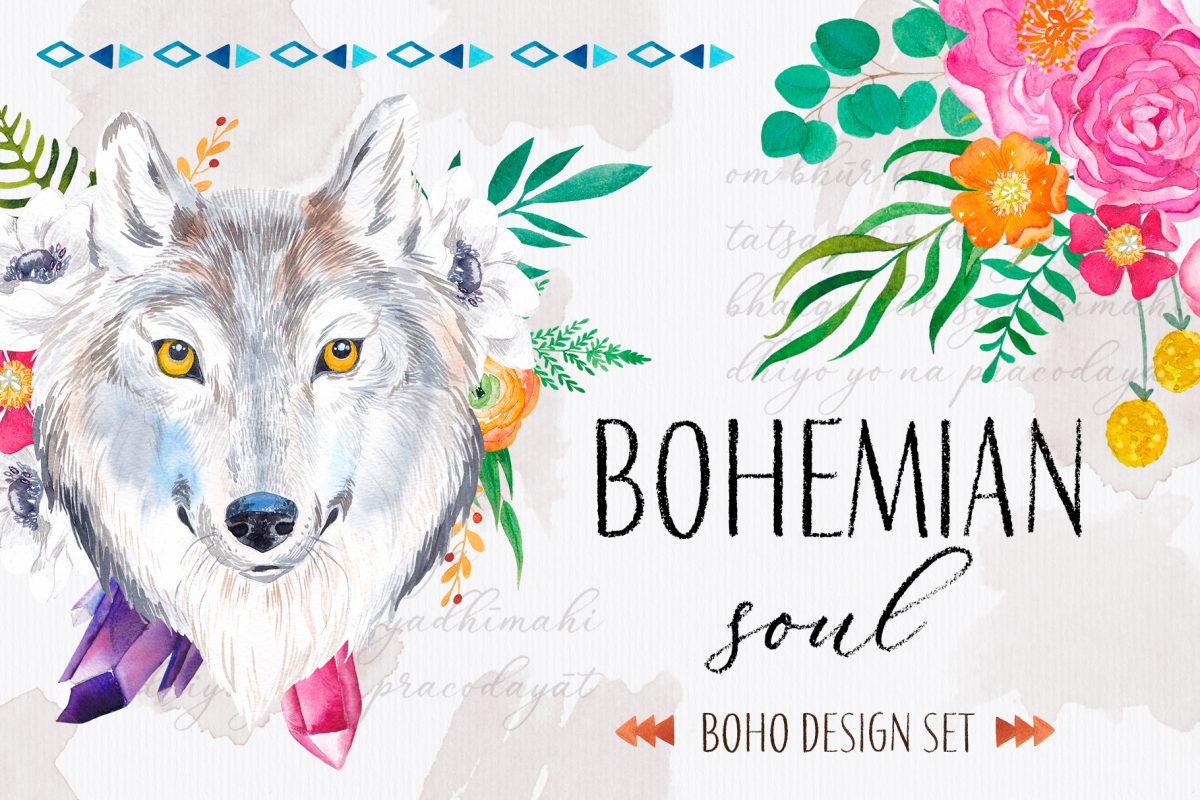 Bohemian soul - boho design set example image 1