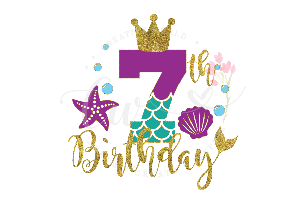 My 7th Birthday Mermaid SVG | Mermaid SVG | Mermaid Birthday (345941