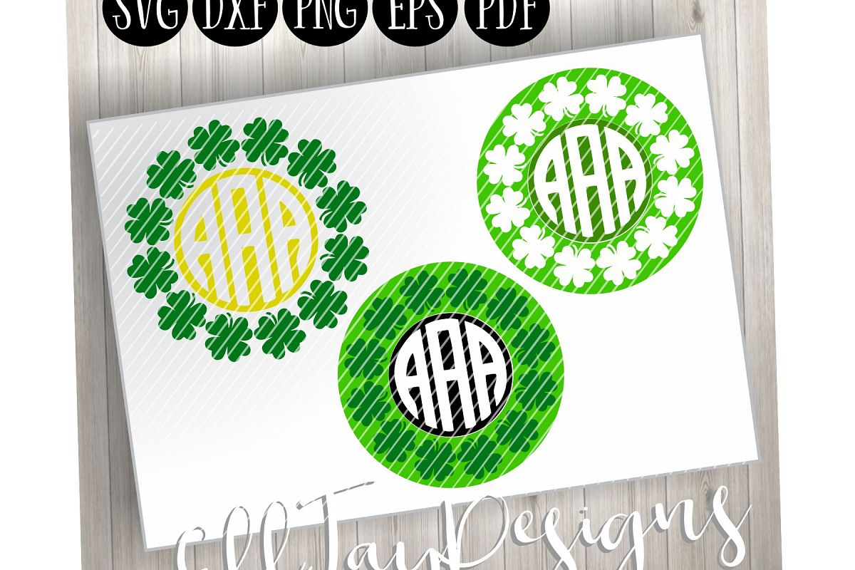 Clover Monogram Frame Bundle example image 1