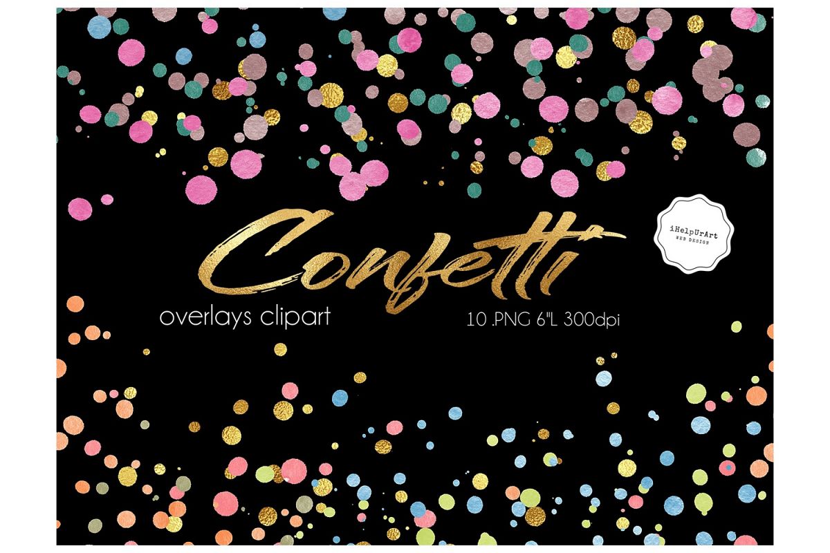 Colorful Confetti Clipart example image 1