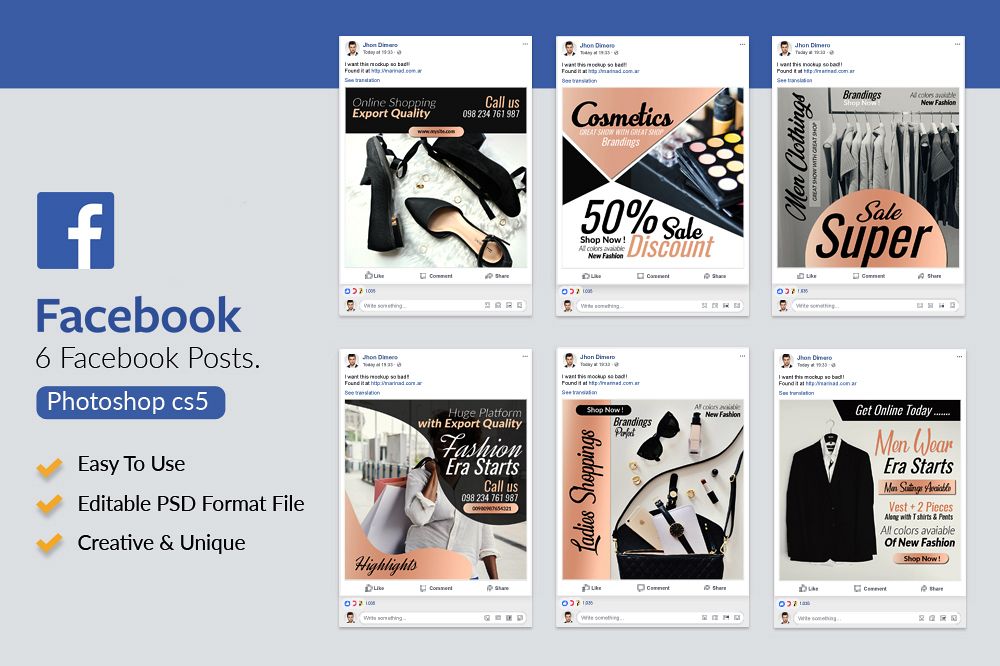 6 Fashion Product Promotion Facebook Post example image 1