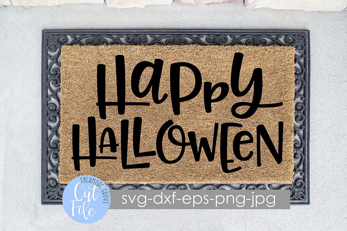 Happy Halloween | Doormat SVG | SVG Cut File example image 1