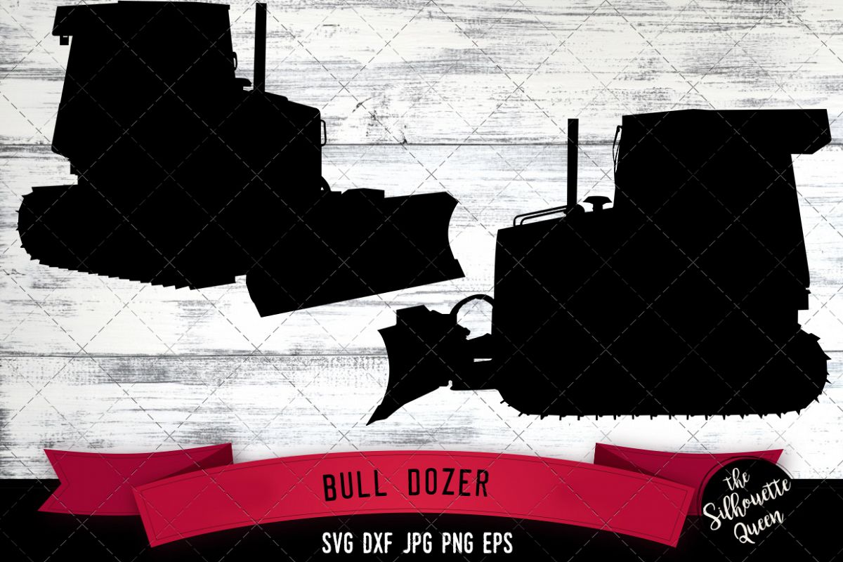 Bull Dozer Svg, Cricut files, Silhouette Studio Vector