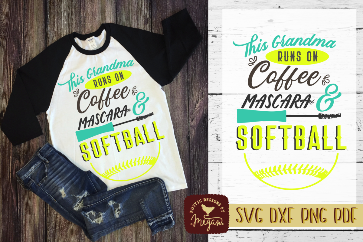 This Grandma Runs On Coffee Mascara & Softball Sports Shirt example image 1