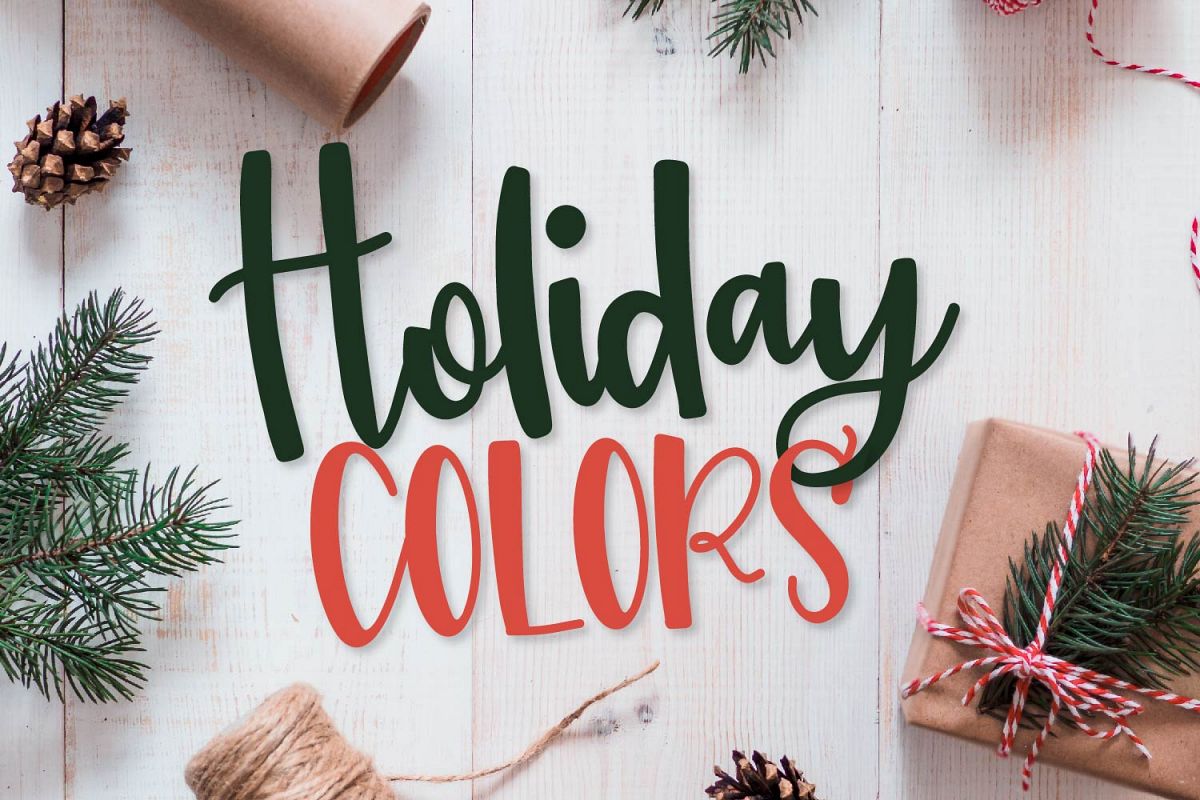Holiday Colors - A Script & Print Font TRIO for Christmas! example image 1