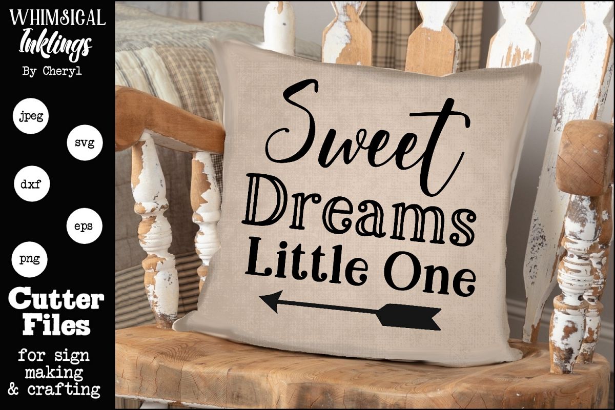 Sweet Dreams Little One SVG example image 1