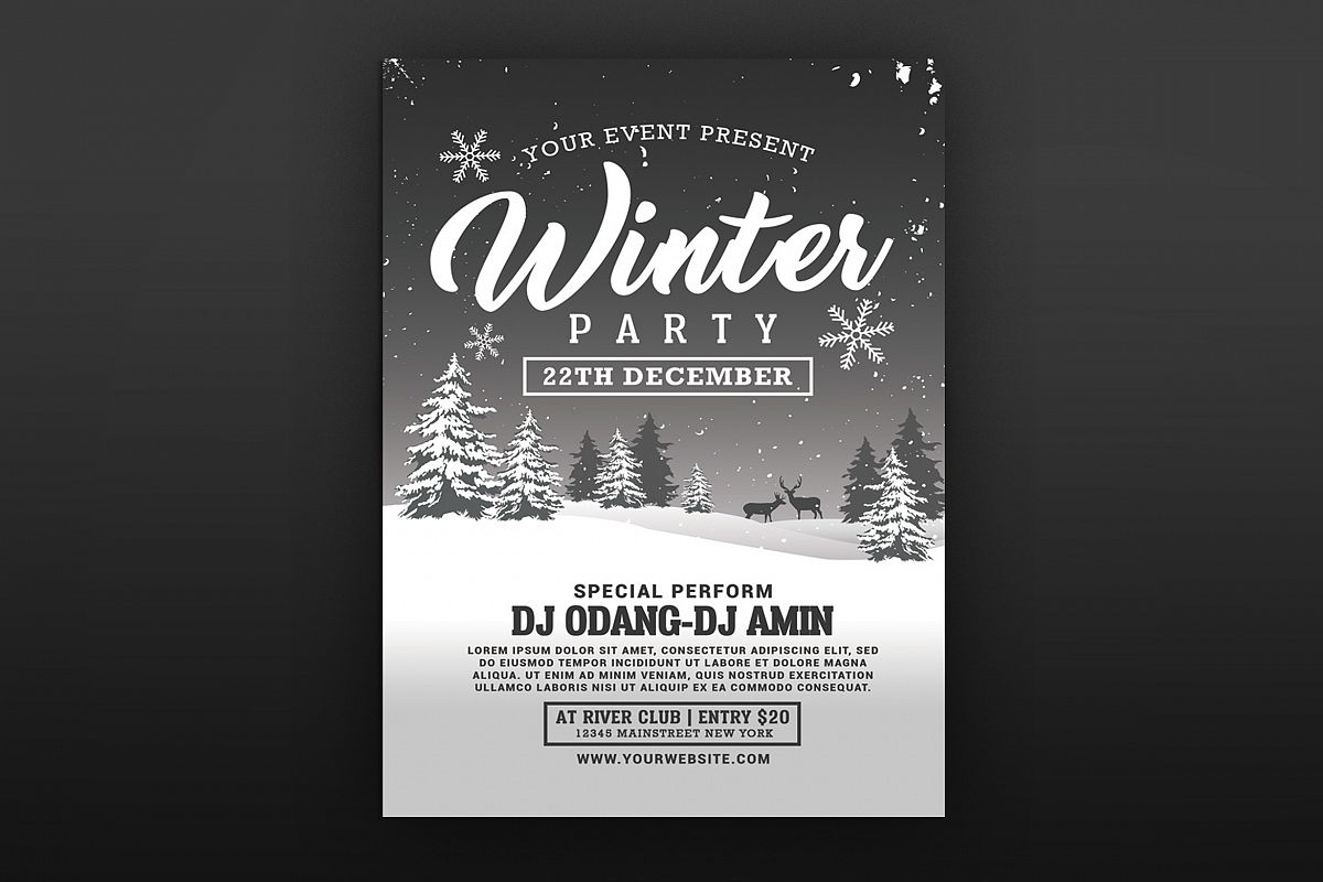 Winter Party Flyer example image 1