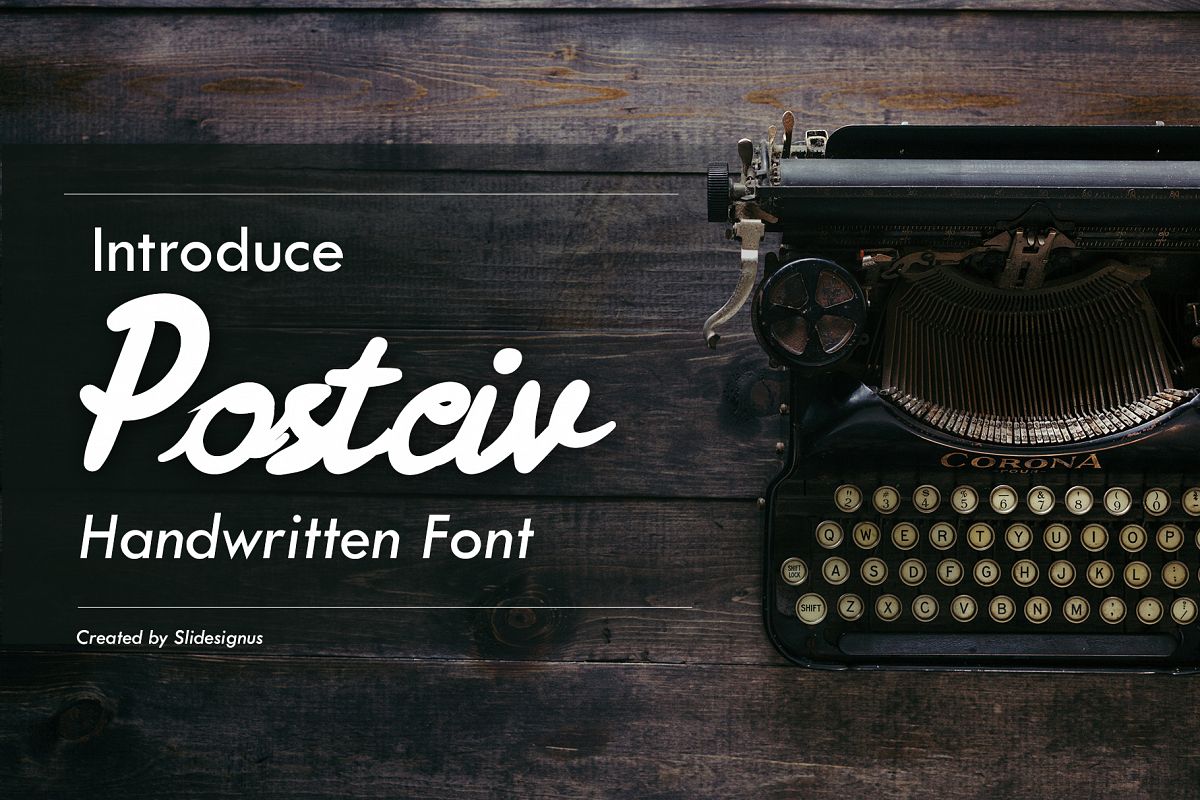 Postciv Script Font example image 1