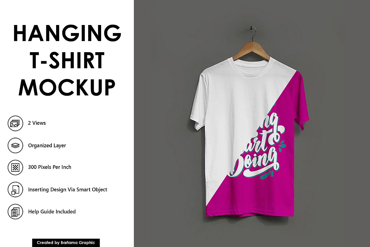 Hanging T-shirt Mockup example image 1
