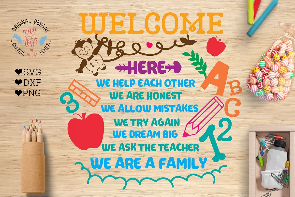 Classroom Rules For Kids Cut File SVG, DXF, PNG
