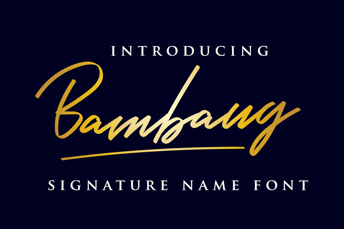Bambang - Signature Font example image 1