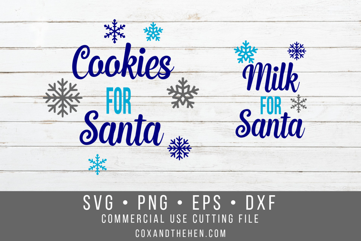 Santa Milk and Cookie SVG Set Christmas Cutting File (160571) Cut Files Design Bundles